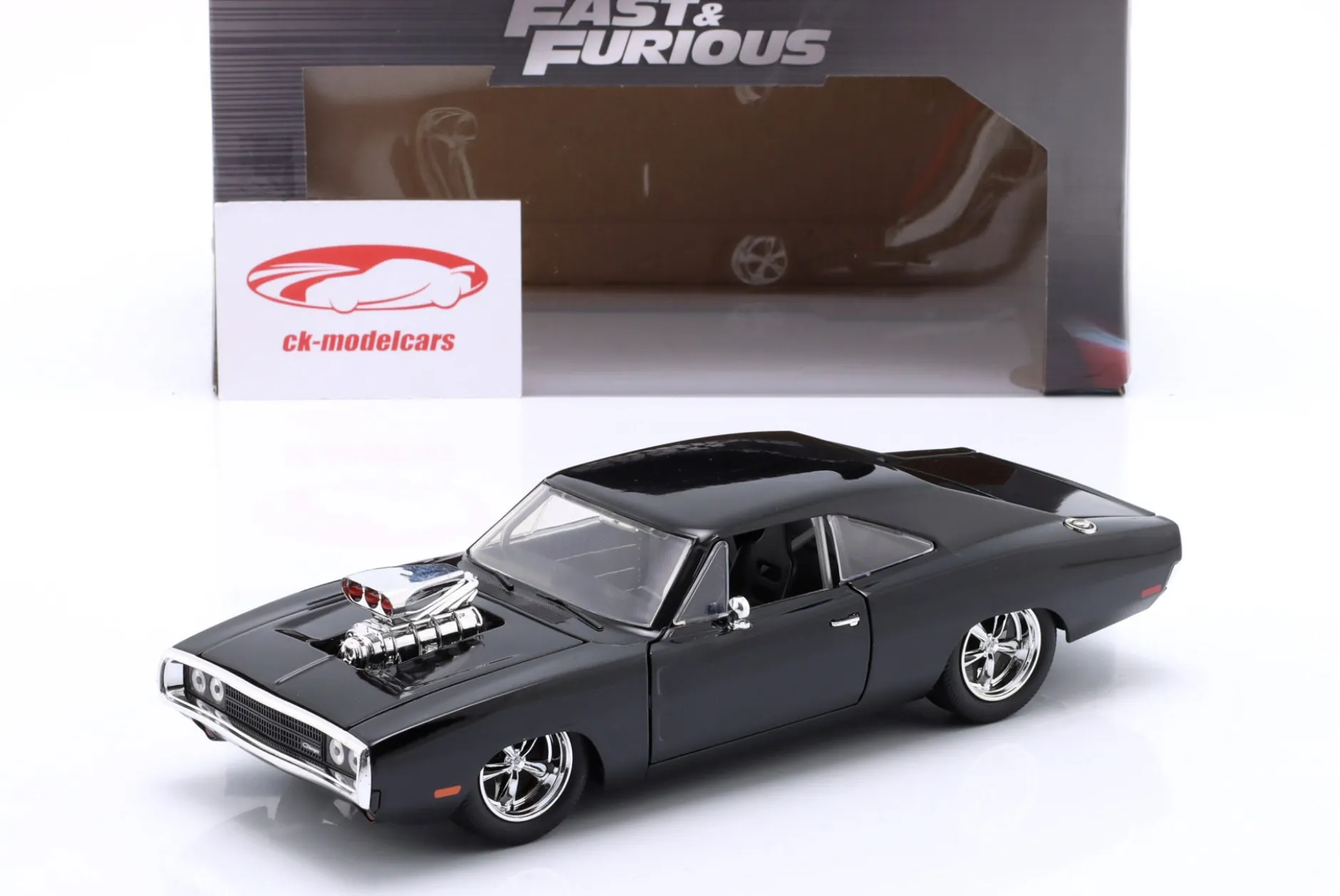 Dom's Dodge Charger R/T 1970 Filmreihe Fast & Furious schwarz 1:24 Jada Toys