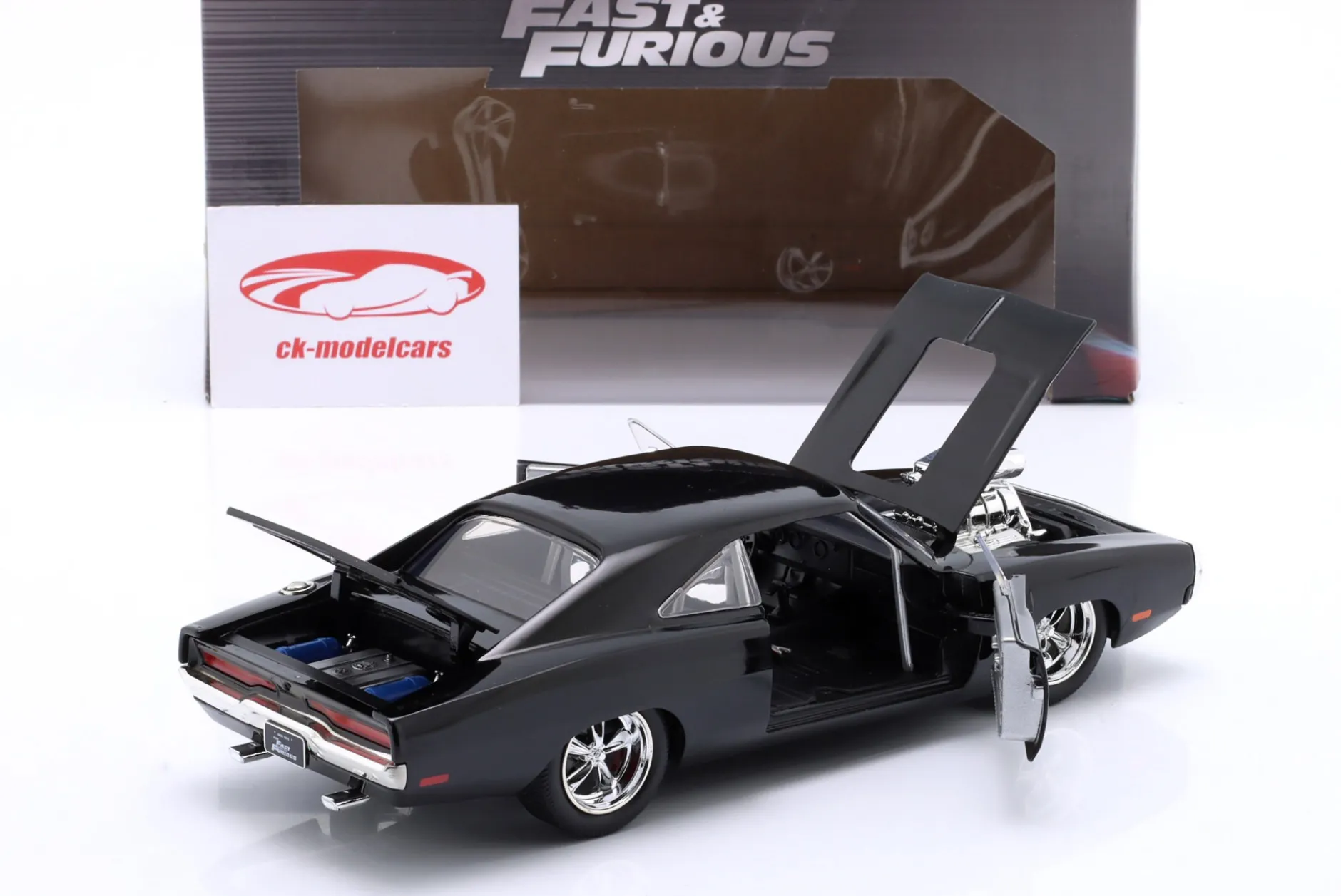 Dom's Dodge Charger R/T 1970 Filmreihe Fast & Furious schwarz 1:24 Jada Toys