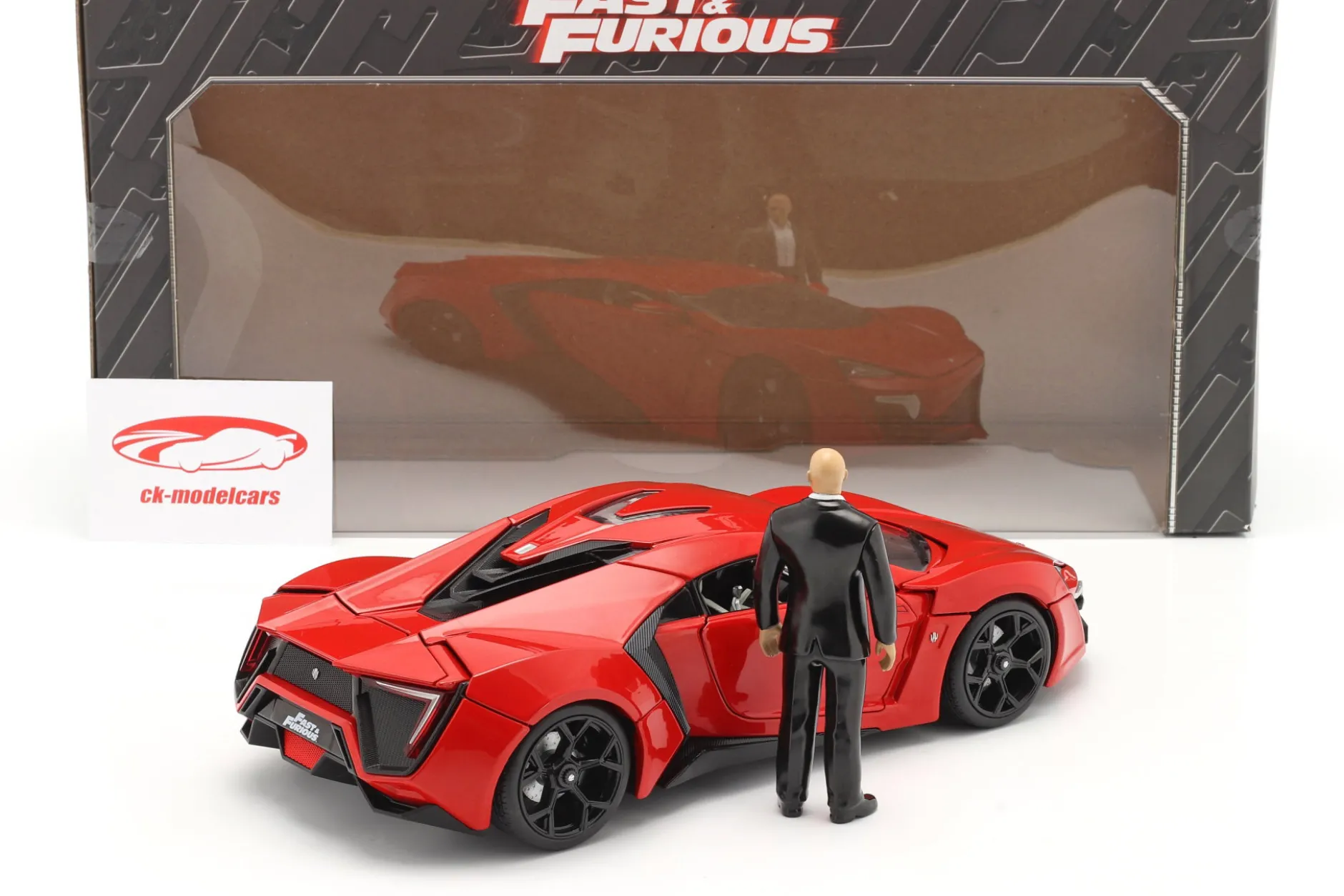 Dom's Lykan Hypersport 2014 Fast & Furious 7 (2015) mit Figur 1:18 Jada Toys
