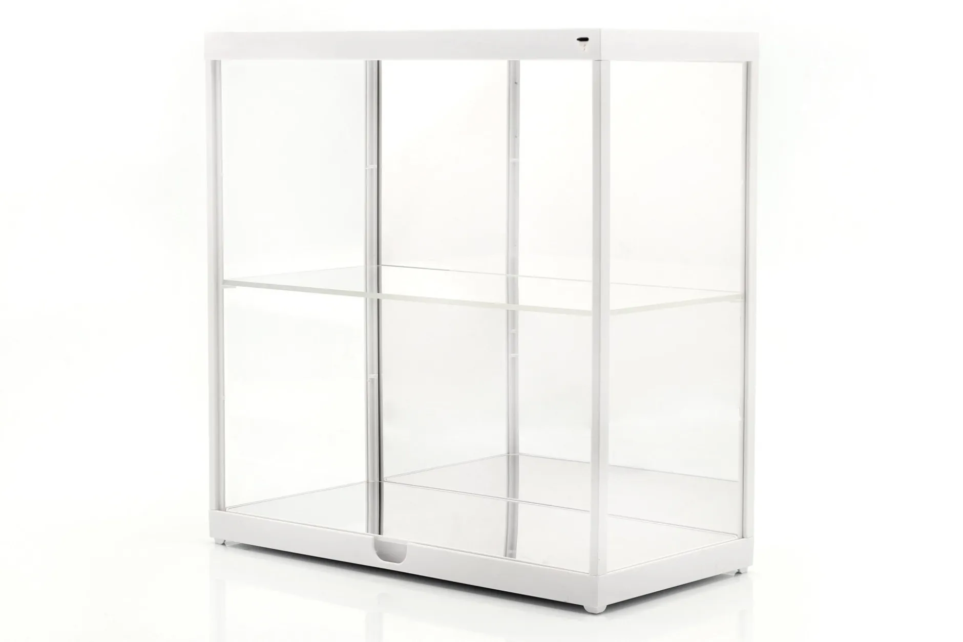 Doppelvitrine mit LED-Beleuchtung für Modellautos im Maßstab 1:18 weiß Triple9