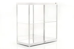 Doppelvitrine mit LED-Beleuchtung für Modellautos im Maßstab 1:18 weiß Triple9