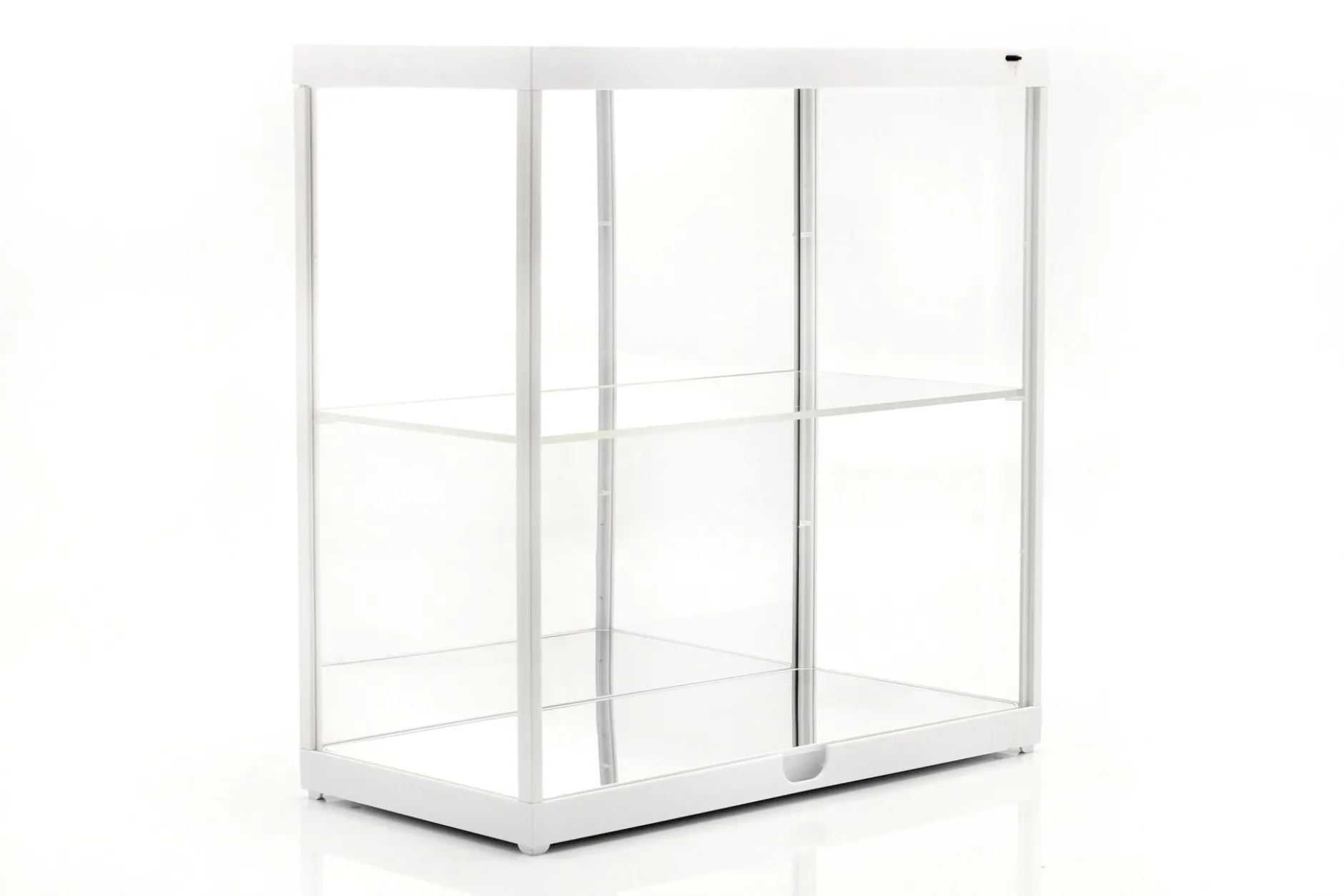 Doppelvitrine mit LED-Beleuchtung für Modellautos im Maßstab 1:18 weiß Triple9