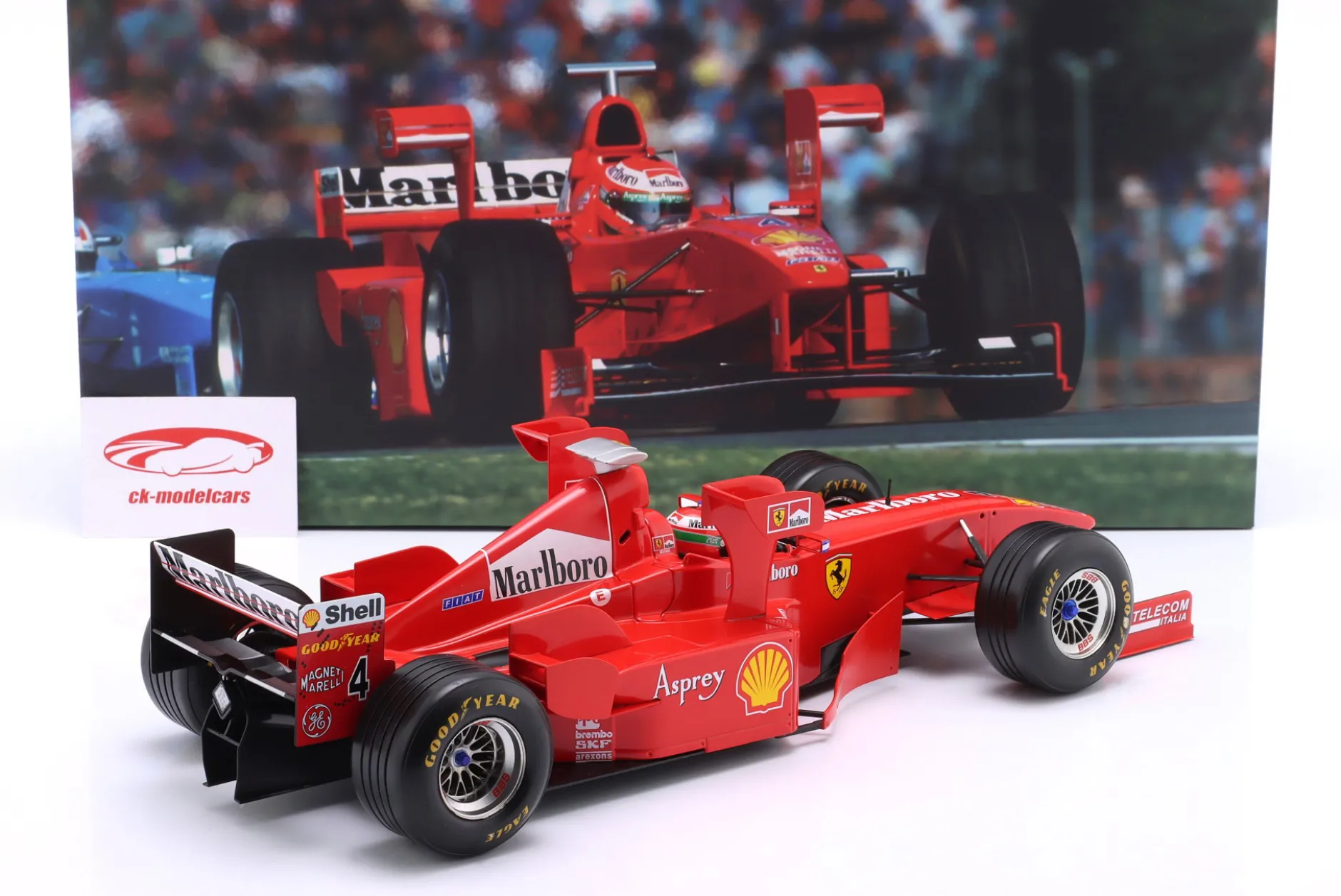 Eddie Irvine Ferrari F300 Tower Wings #4 3rd Imola GP Formel 1 1998 1:12 WERK83