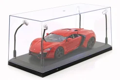 Einzelvitrine mit 4 beweglichen LED-Lampen für Modellautos im Maßstab 1:18 Triple9