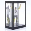 Einzelvitrine mit LED-Beleuchtung und Spiegel für Figuren Maßstab 1:6 schwarz Triple9