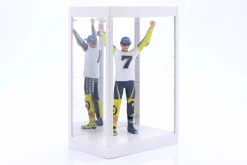 Einzelvitrine mit LED-Beleuchtung und Spiegel für Figuren Maßstab 1:6 weiß Triple9