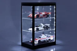 Einzelvitrine mit LED-Beleuchtung für Maßstab 1:18, 1:24, 1:43 schwarz Triple9
