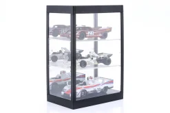 Einzelvitrine mit LED-Beleuchtung und Spiegel für Maßstab 1:18, 1:24, 1:43 schwarz Triple9