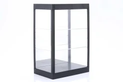Einzelvitrine mit LED-Beleuchtung und Spiegel für Maßstab 1:18, 1:24, 1:43 schwarz Triple9