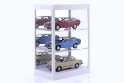 Einzelvitrine mit LED-Beleuchtung und Spiegel für Maßstab 1:18, 1:24, 1:43 weiß Triple9