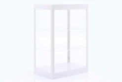 Einzelvitrine mit LED-Beleuchtung für Maßstab 1:18, 1:24, 1:43 weiß Triple9