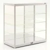 Einzelvitrine mit LED-Beleuchtung und Spiegel für 1:18 / 1:24 weiß Triple9