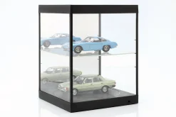 Einzelvitrine mit LED-Beleuchtung, Spiegel und Drehteller für Maßstab 1:18 schwarz Triple9