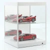 Einzelvitrine mit LED-Beleuchtung, Spiegel und Drehteller für Maßstab 1:18 weiß Triple9