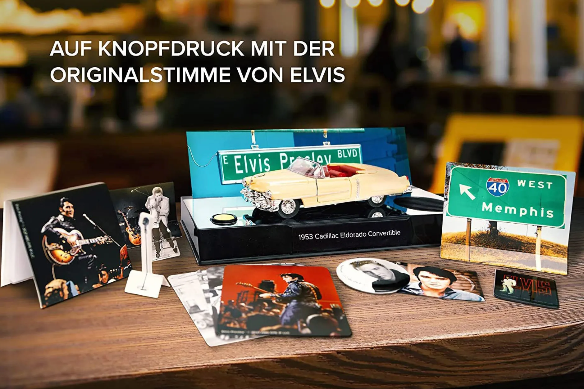 Elvis Presley Adventskalender: Cadillac Eldorado 1953 gelb 1:37 Franzis