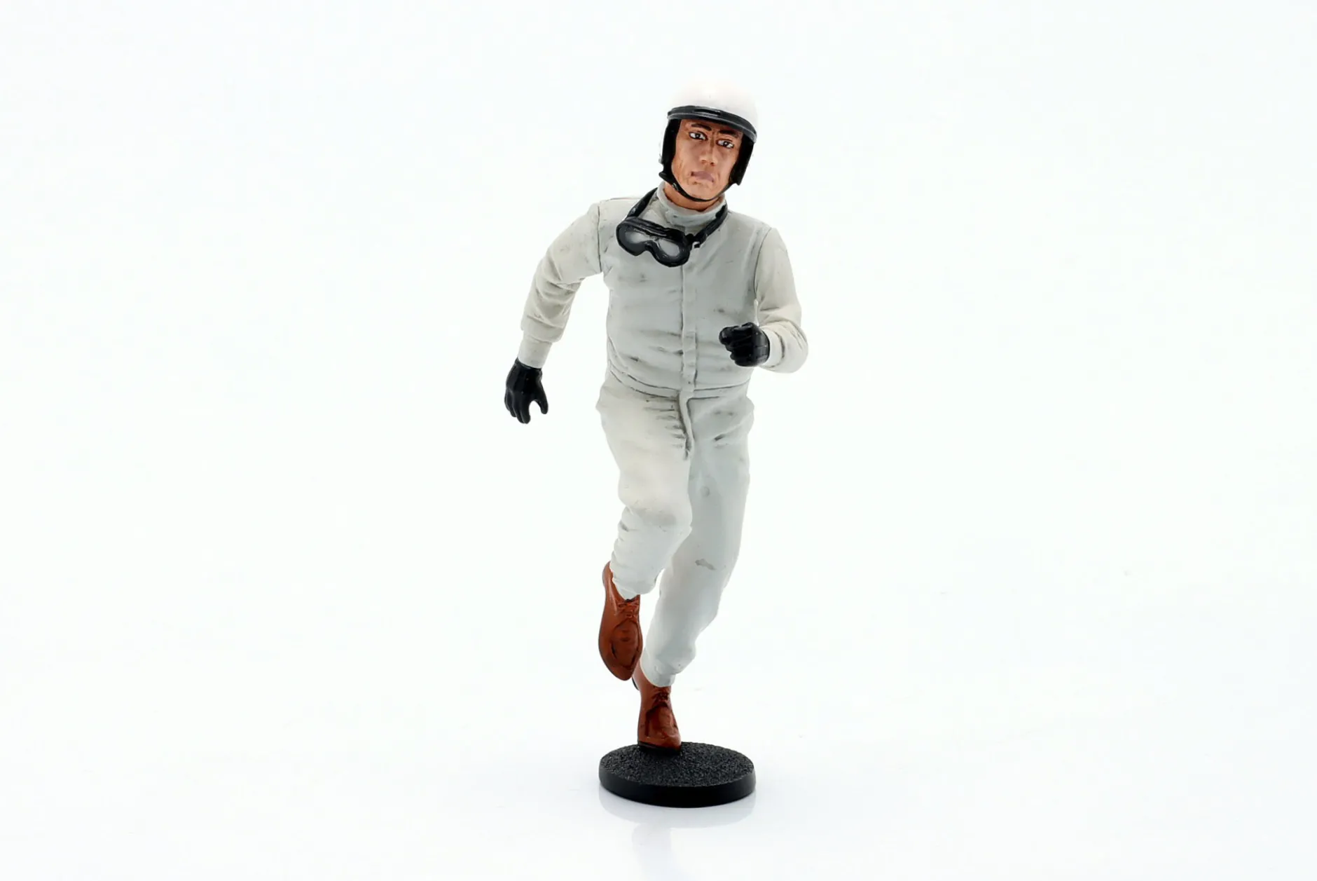 Fahrerfigur weißer Helm LeMans-Start 1960/1970er Jahre 1:18 LeMansMiniatures