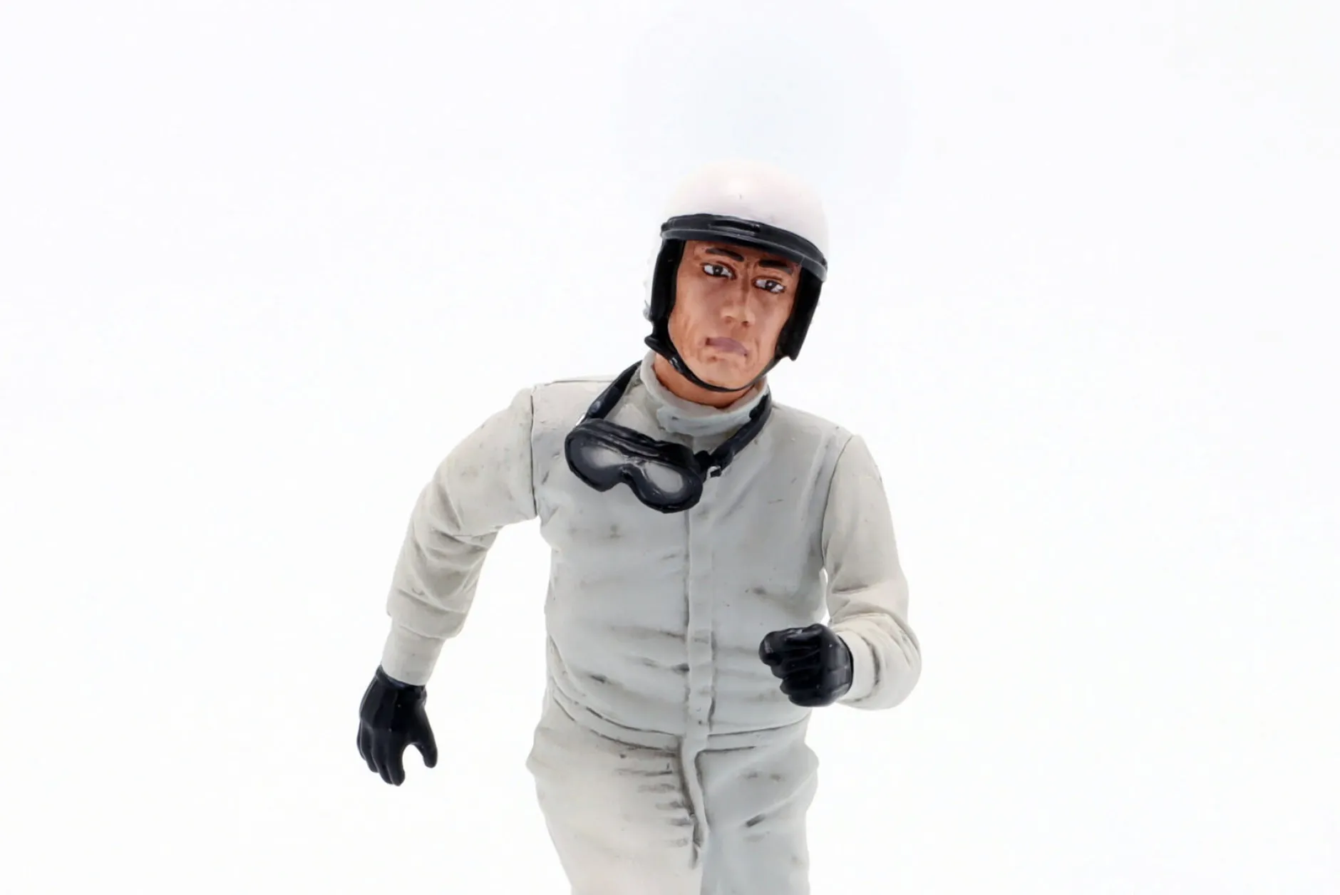 Fahrerfigur weißer Helm LeMans-Start 1960/1970er Jahre 1:18 LeMansMiniatures