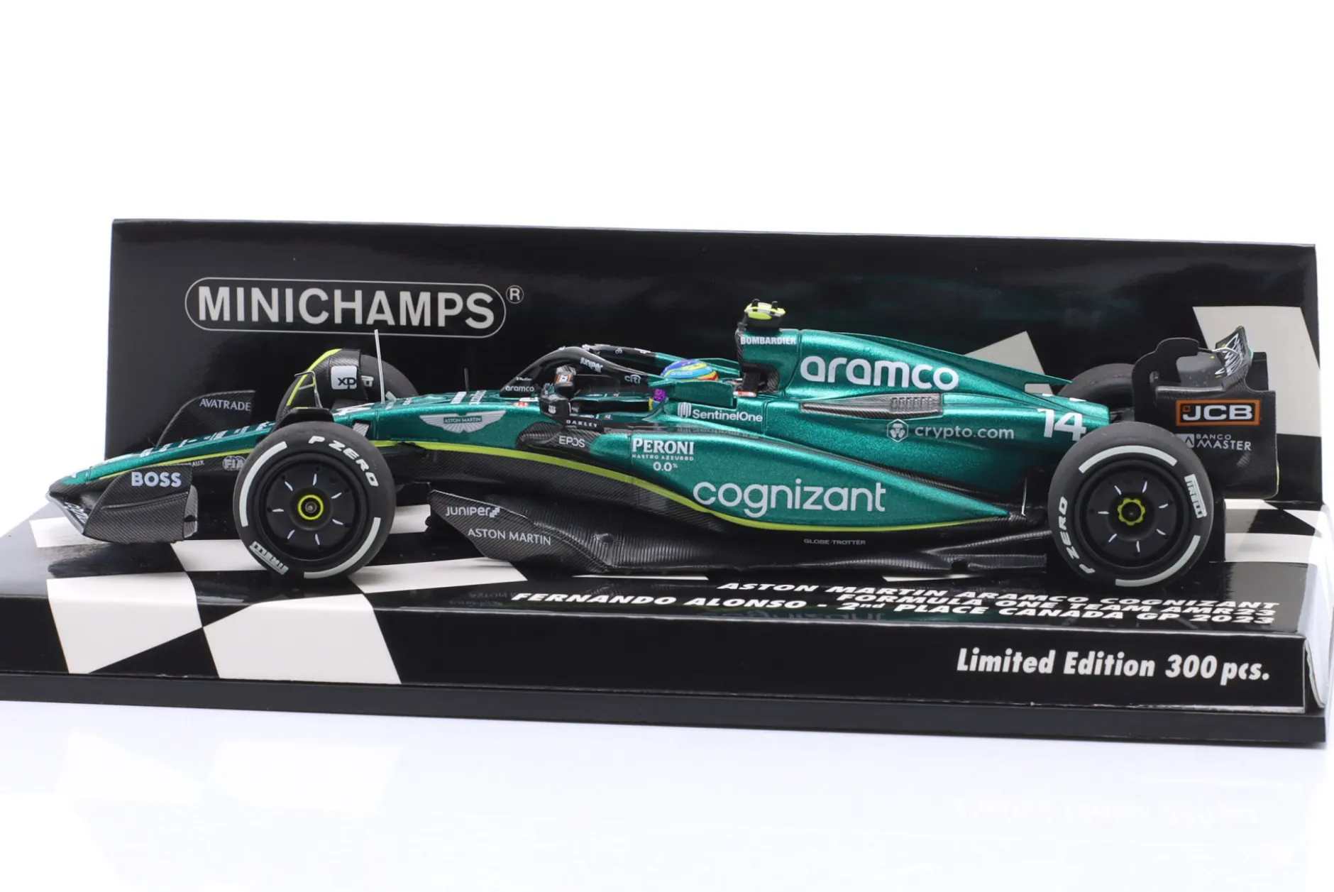 Fernando Alonso Aston Martin AMR23 #14 2nd Kanada GP Formel 1 2023 1:43 Minichamps