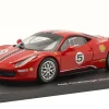 Ferrari 458 Challenge #5 Baujahr 2010 mit Vitrine rot 1:43 Altaya