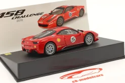 Ferrari 458 Challenge #5 Baujahr 2010 mit Vitrine rot 1:43 Altaya