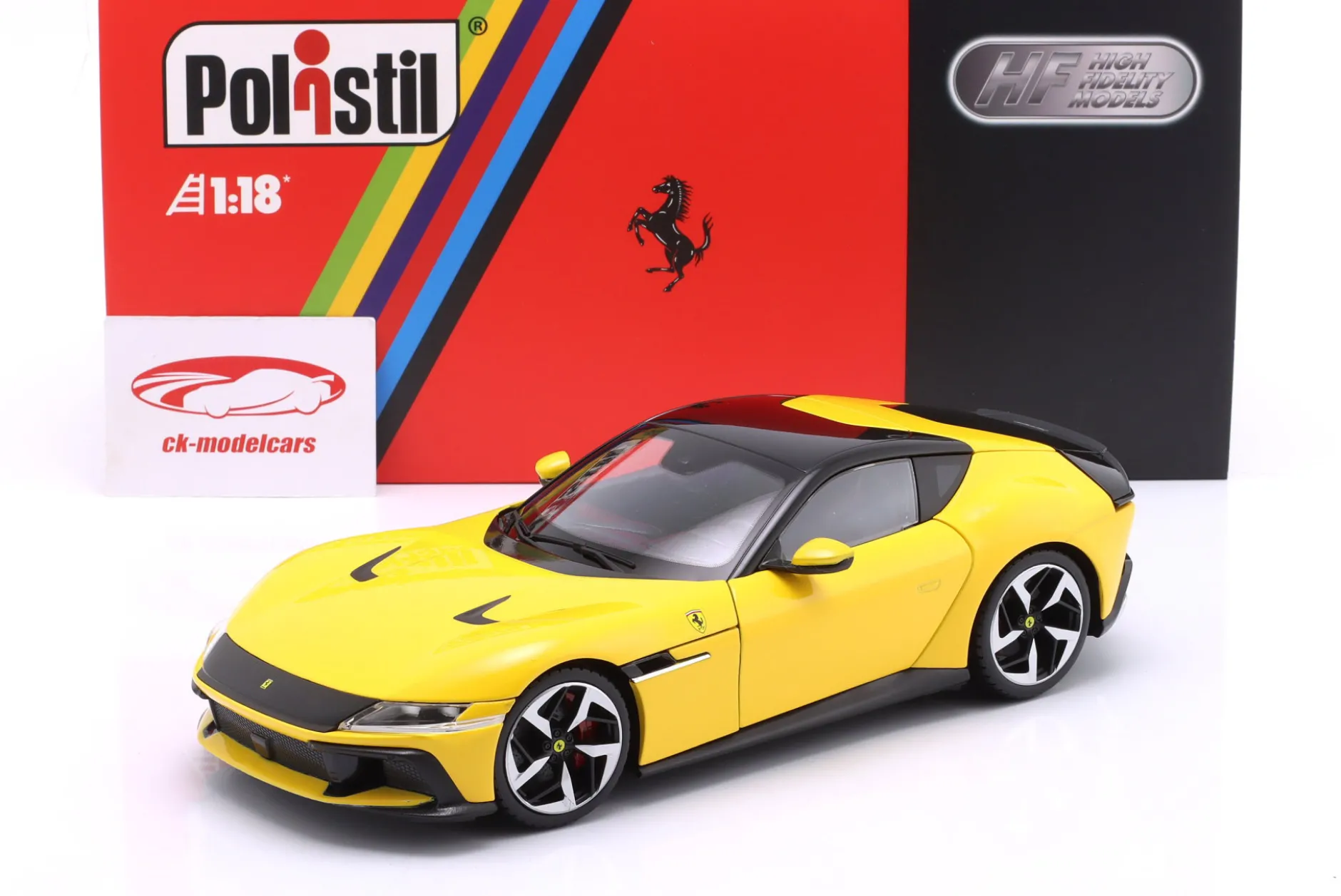 Ferrari 12Cilindri Baujahr 2024 Modena gelb 1:18 Polistil