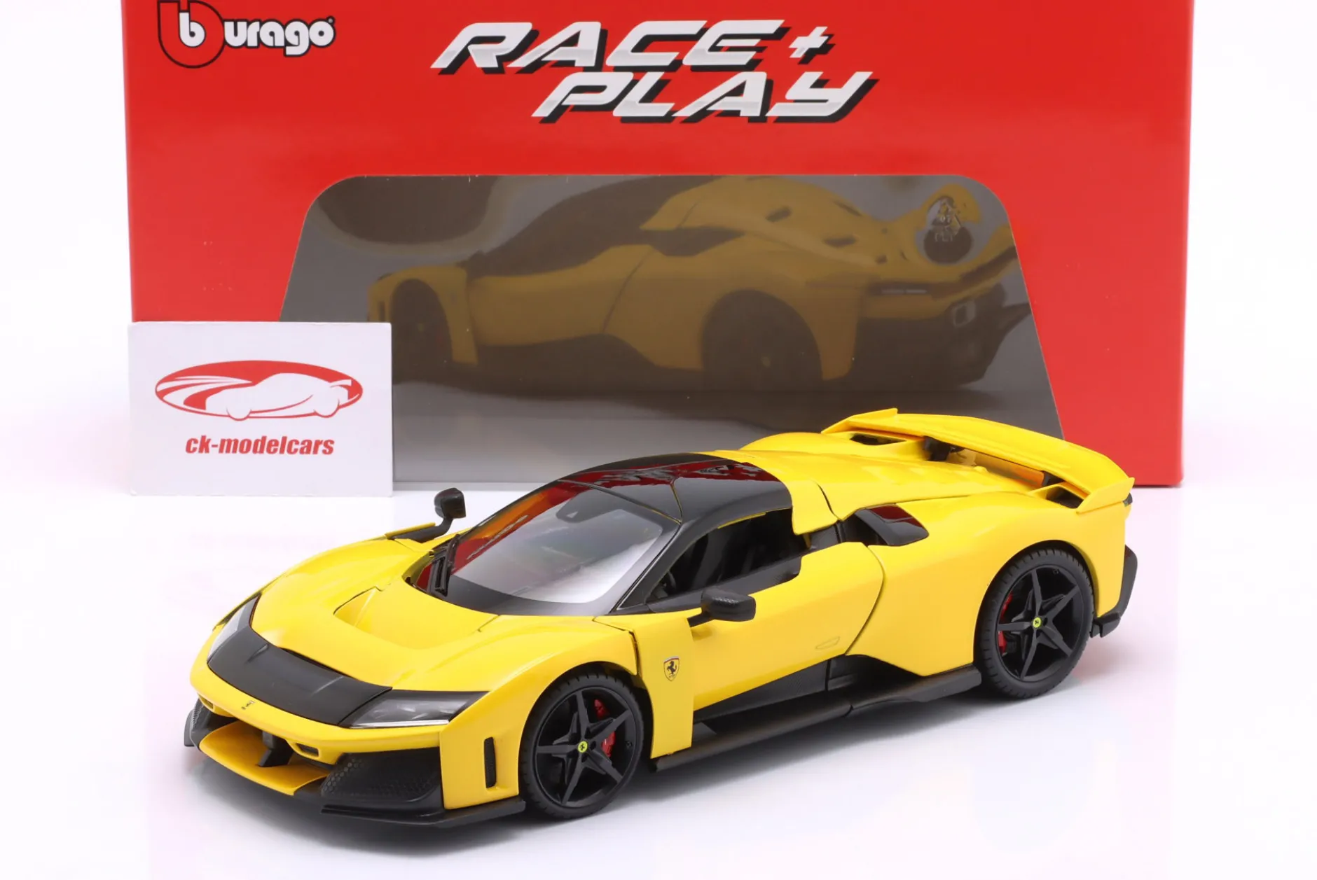 Ferrari F80 Baujahr 2024 gelb 1:18 Bburago