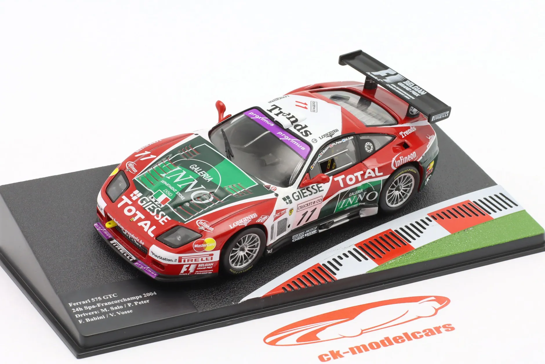 Ferrari 575 GTC #11 2nd 24h Spa 2004 GPC Giesse Squadra Corse 1:43 Altaya