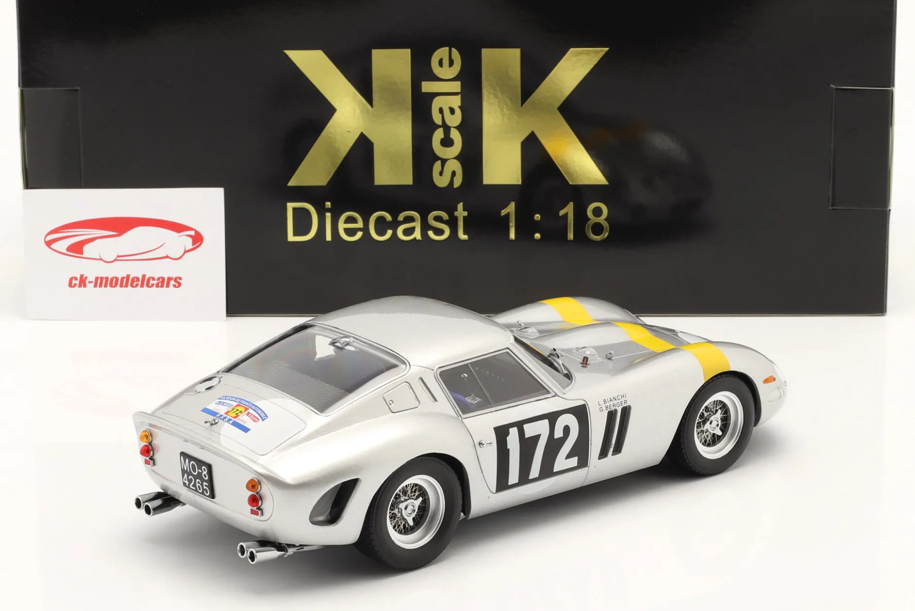 Ferrari 250 GTO #172 Sieger Rallye Tour de France 1964 Bianchi, Berger 1:18 KK-Scale