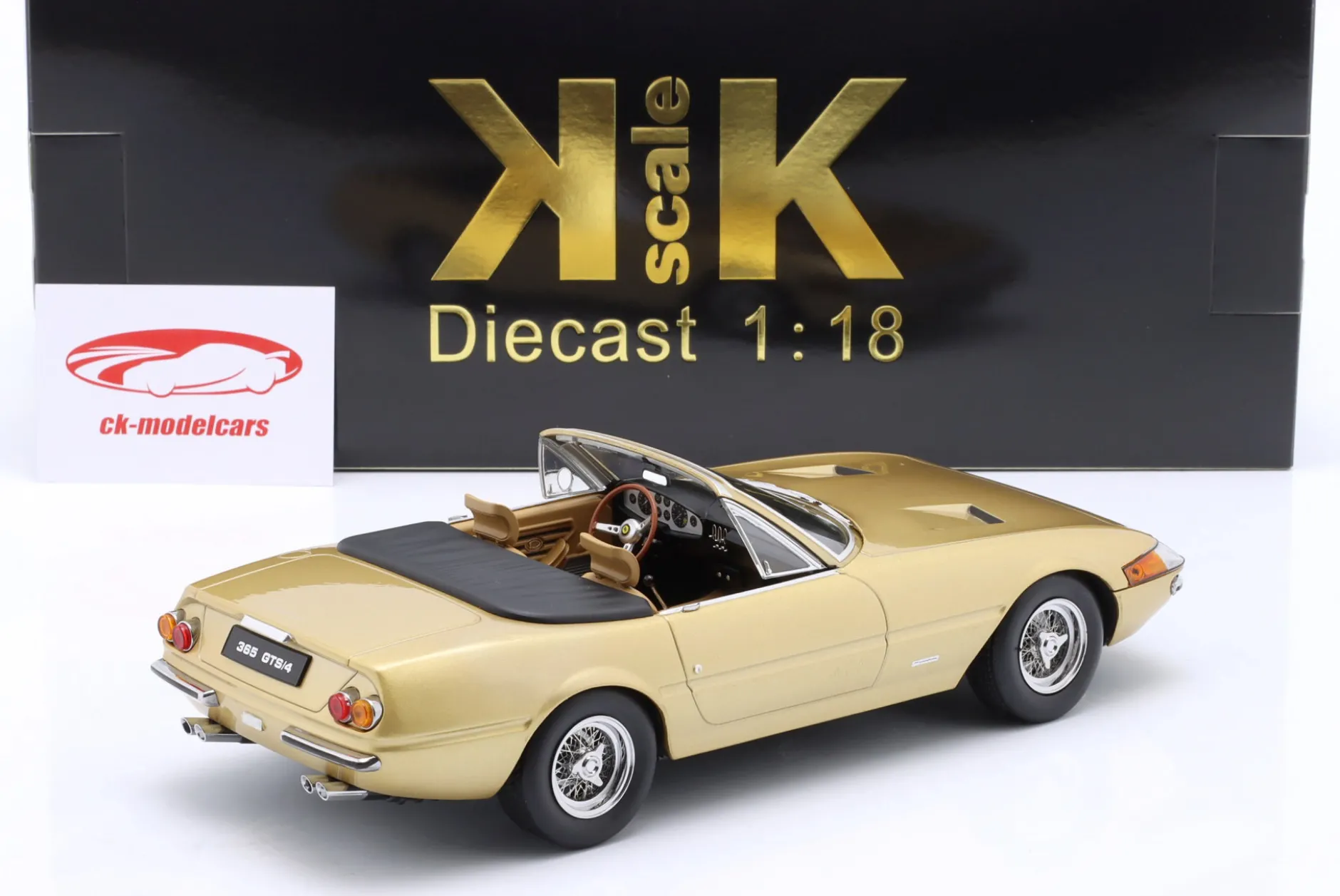 Ferrari 365 GTS/4 Daytona Cabriolet 1. Serie US-Version 1969 gold metallic 1:18 KK-Scale