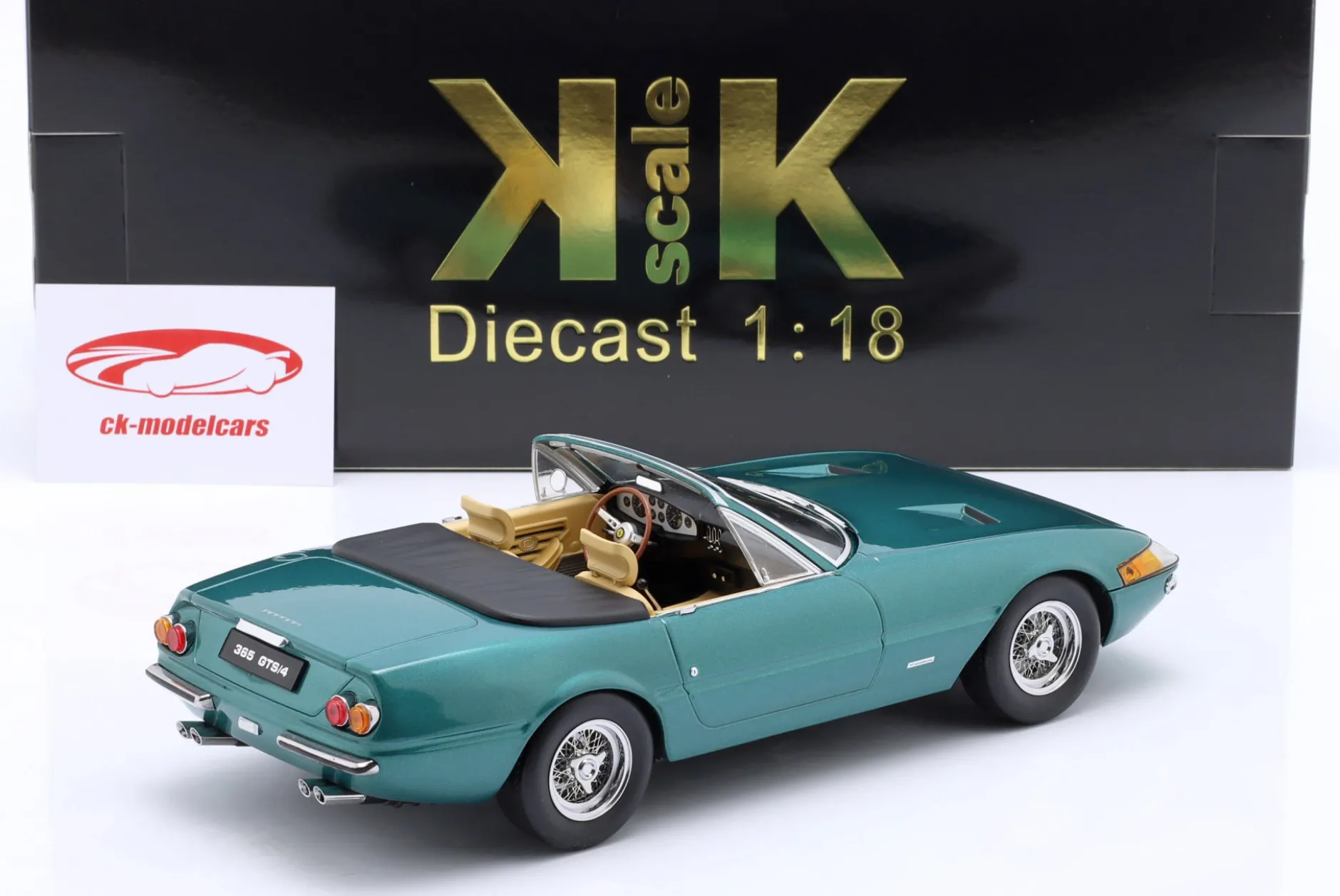 Ferrari 365 GTS/4 Daytona Cabriolet 1. Serie US-Version 1969 grün metallic 1:18 KK-Scale