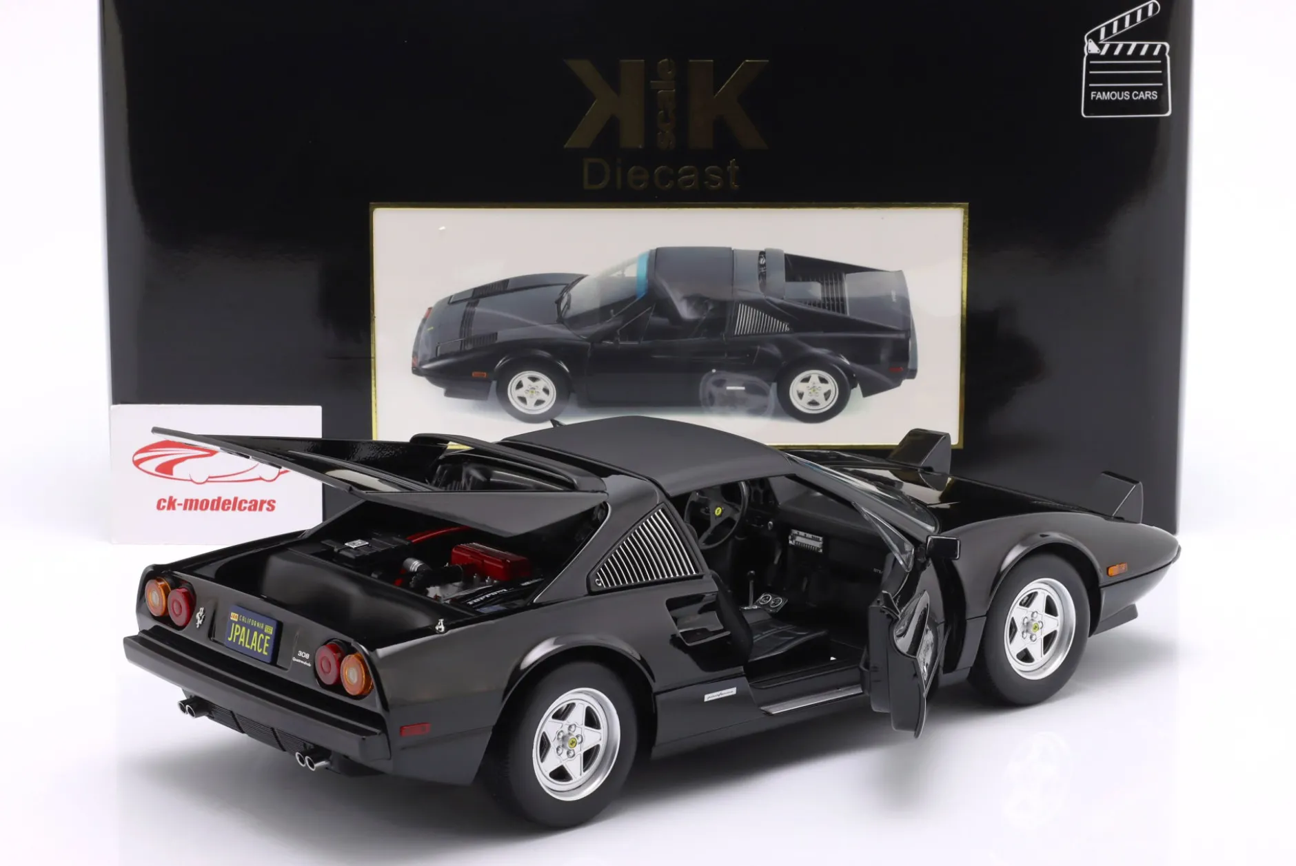 Ferrari 308 GTS QV US-Version 1982 (Film: Against All Odds) schwarz 1:12 KK-Scale