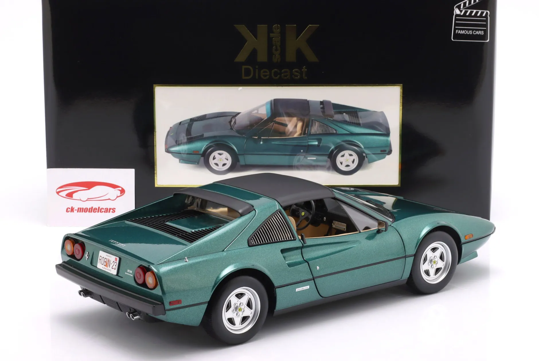 Ferrari 308 GTS QV US-Version 1982 (TV-Serie Magnum) grün metallic 1:12 KK-Scale