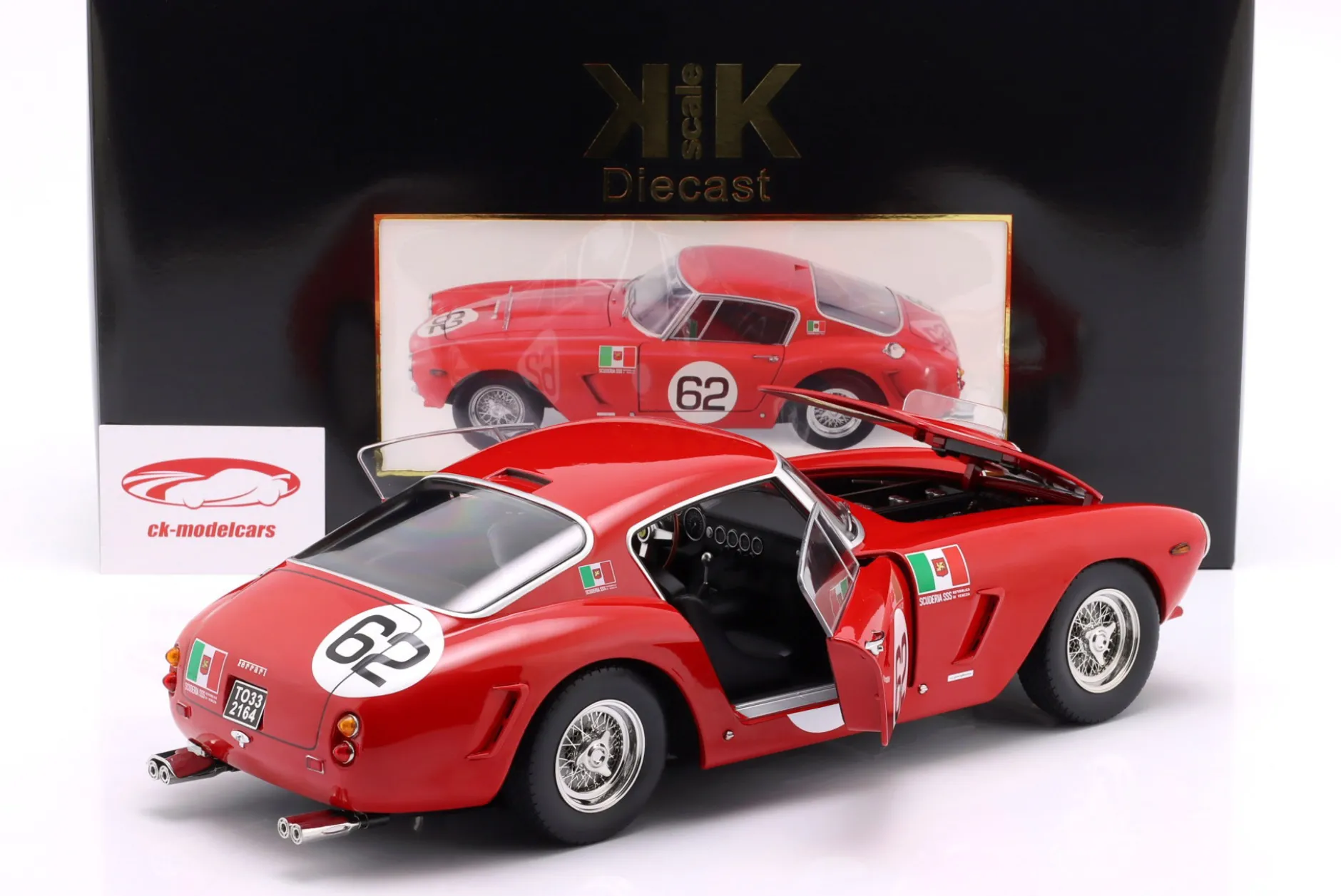 Ferrari 250 GT SWB #62 Sieger Coppa Inter-Europa Monza 1960 Abate 1:12 KK-Scale