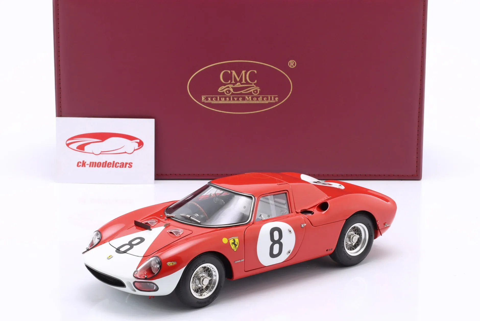 Ferrari 250 LM #8 2nd 12h Reims 1964 Surtees, Bandini 1:18 CMC
