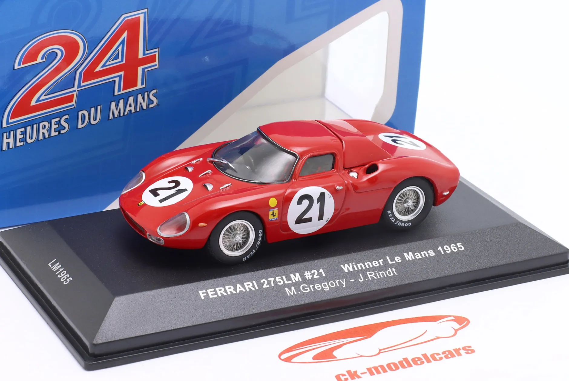 Ferrari 250 LM #21 Sieger 24h LeMans 1965 Rindt, Gregory, Hugus 1:43 Ixo