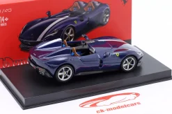 Ferrari Monza SP2 Baujahr 2018 - 2022 dunkelblau 1:43 Bburago Signature