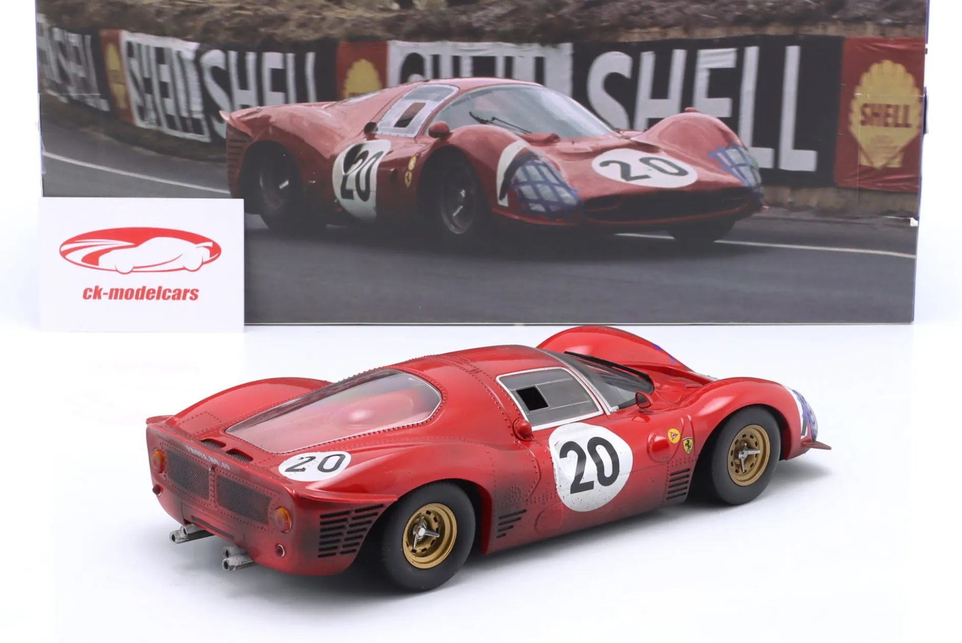 Ferrari 330 P3 Coupé #20 24h LeMans 1966 Dirty Version 1:18 WERK83
