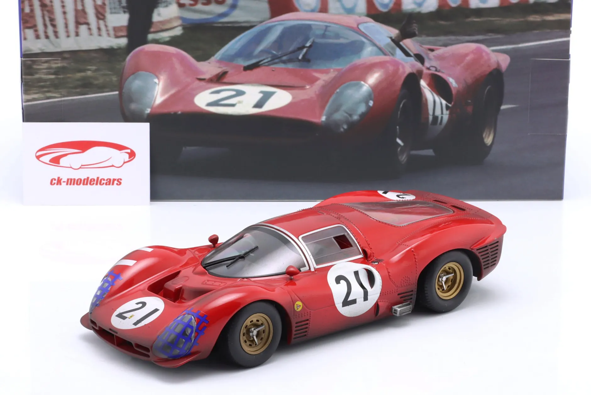 Ferrari 330 P3 Coupé #21 24h LeMans 1966 Dirty Version 1:18 WERK83