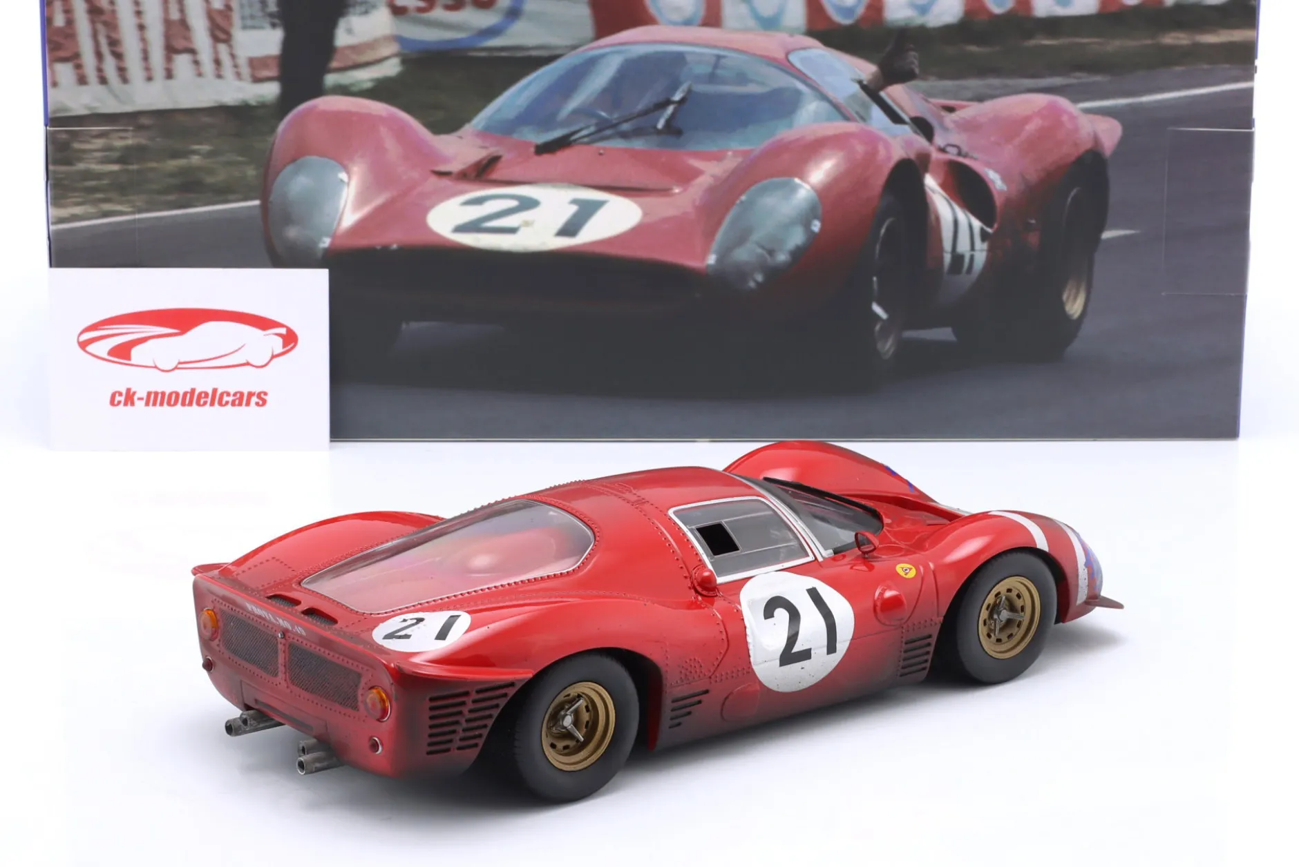 Ferrari 330 P3 Coupé #21 24h LeMans 1966 Dirty Version 1:18 WERK83