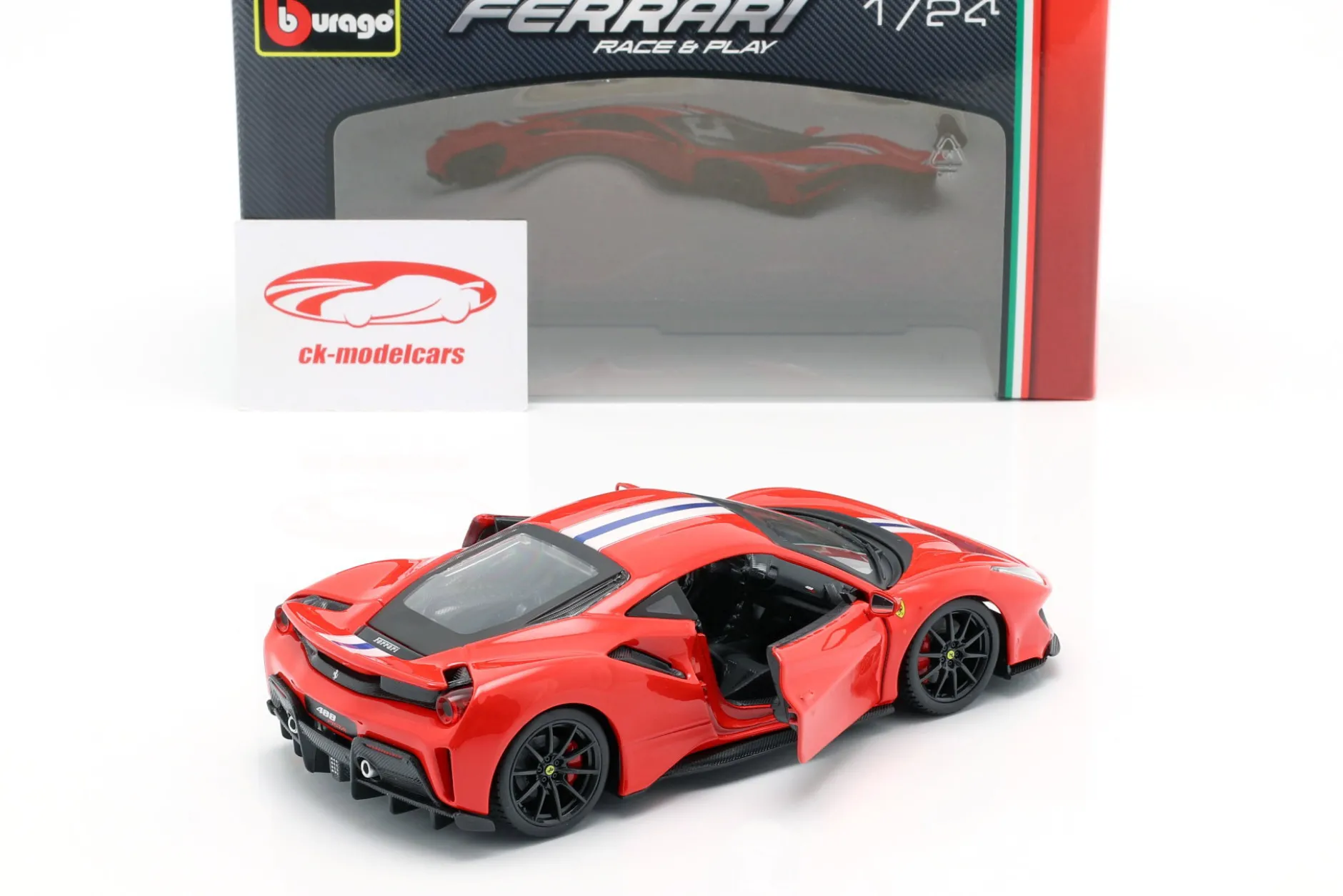 Ferrari 488 Pista Baujahr 2018 rot 1:24 Bburago