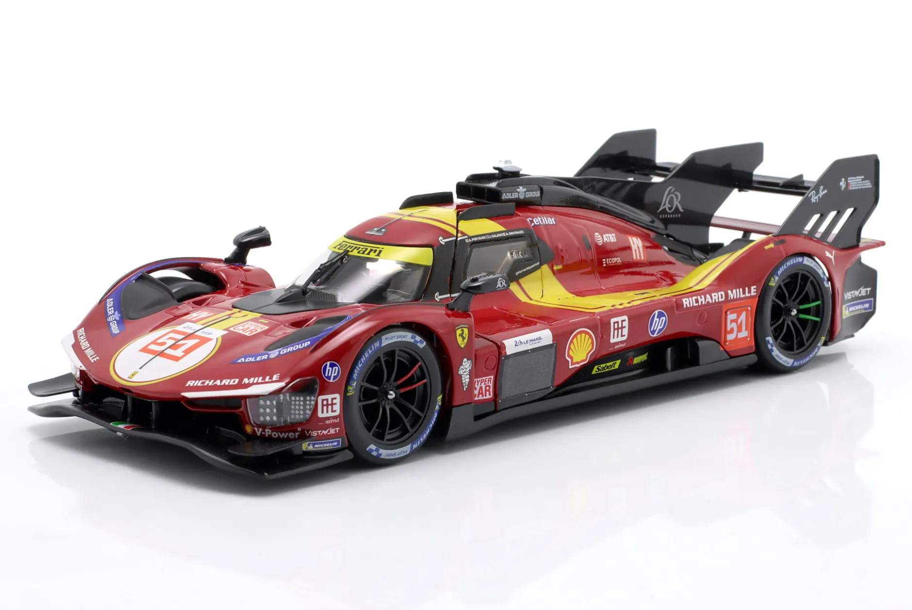 Ferrari 499P #51 3rd 24h LeMans 2025 Giovinazzi, Guidi, Calado 1:24 Bburago