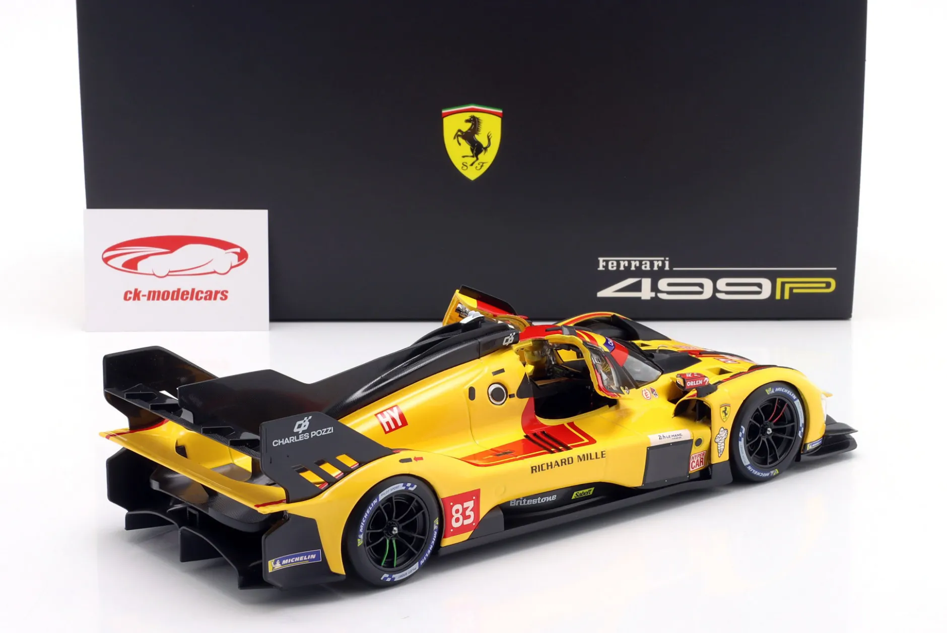 Ferrari 499P #83 Sieger 24h LeMans 2025 Kubica, Ye, Hanson 1:18 Bburago