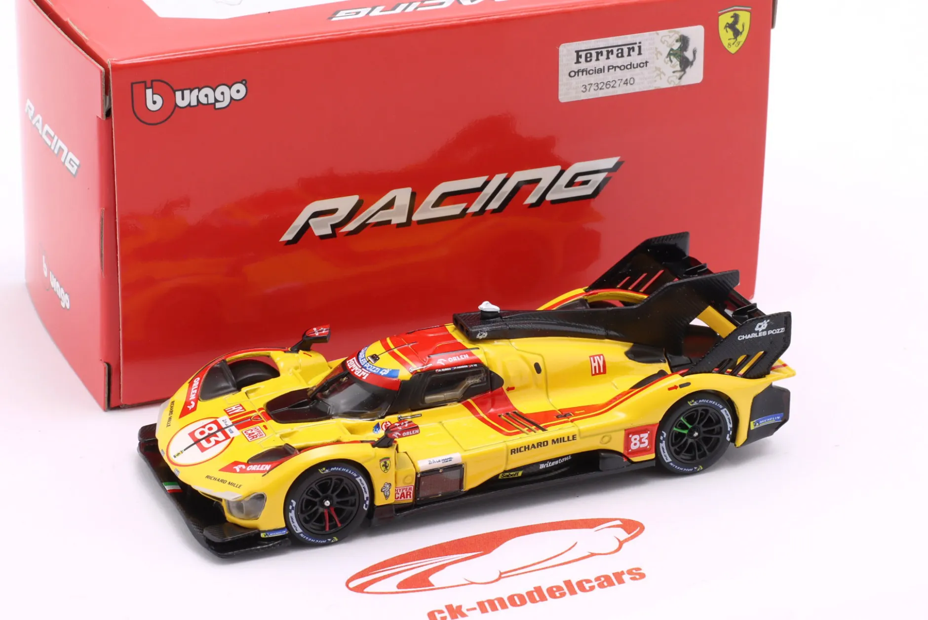 Ferrari 499P #83 Sieger 24h LeMans 2025 Kubica, Ye, Hanson 1:43 Bburago