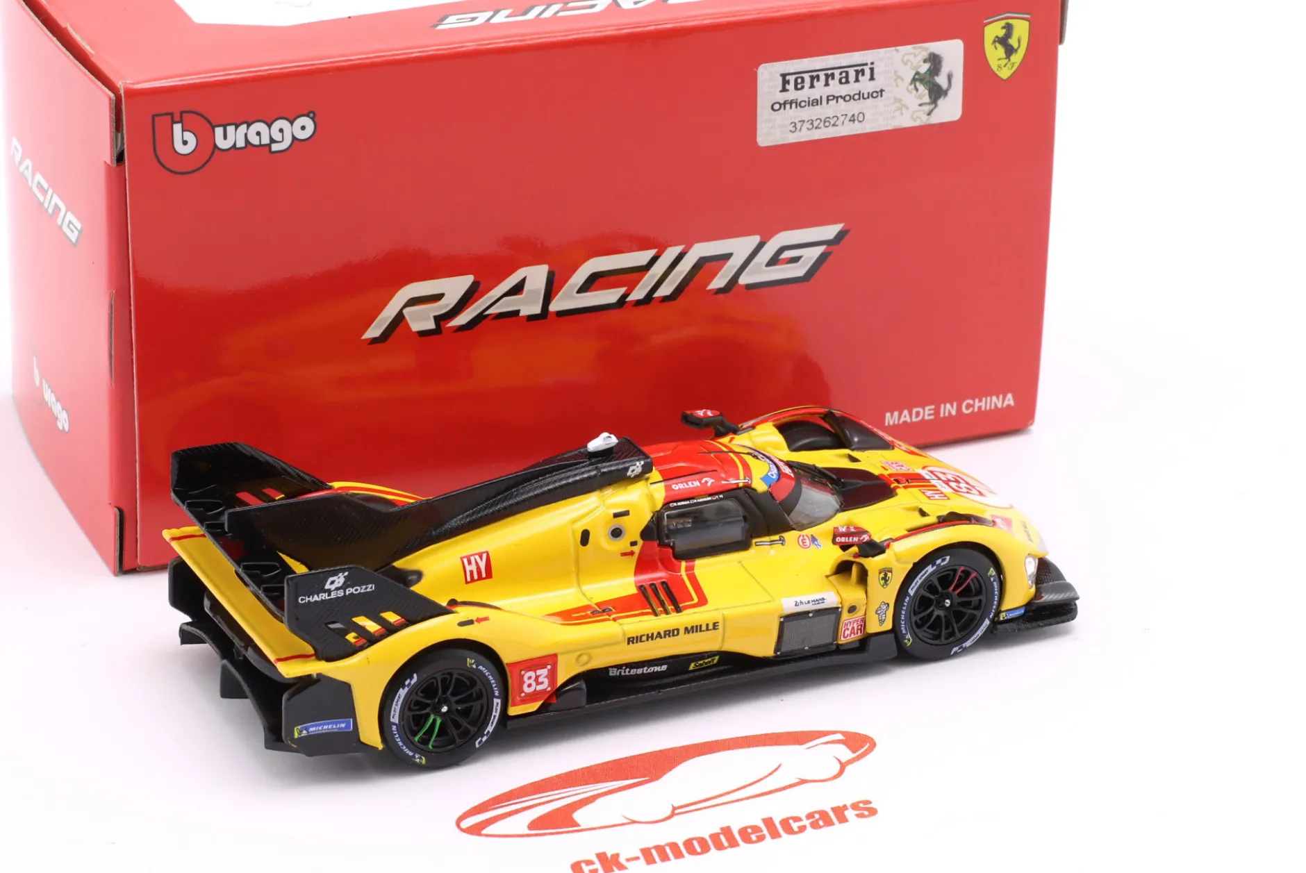 Ferrari 499P #83 Sieger 24h LeMans 2025 Kubica, Ye, Hanson 1:43 Bburago