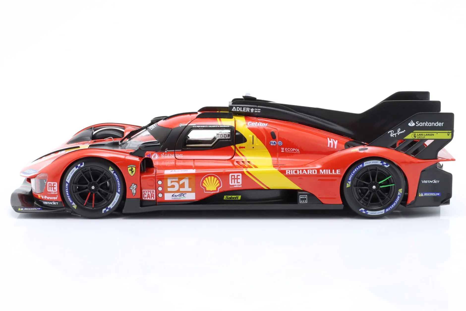 Ferrari 499P #51 Sieger 24h LeMans 2023 Pier Guidi, Calado, Giovinazzi 1:18 Bburago