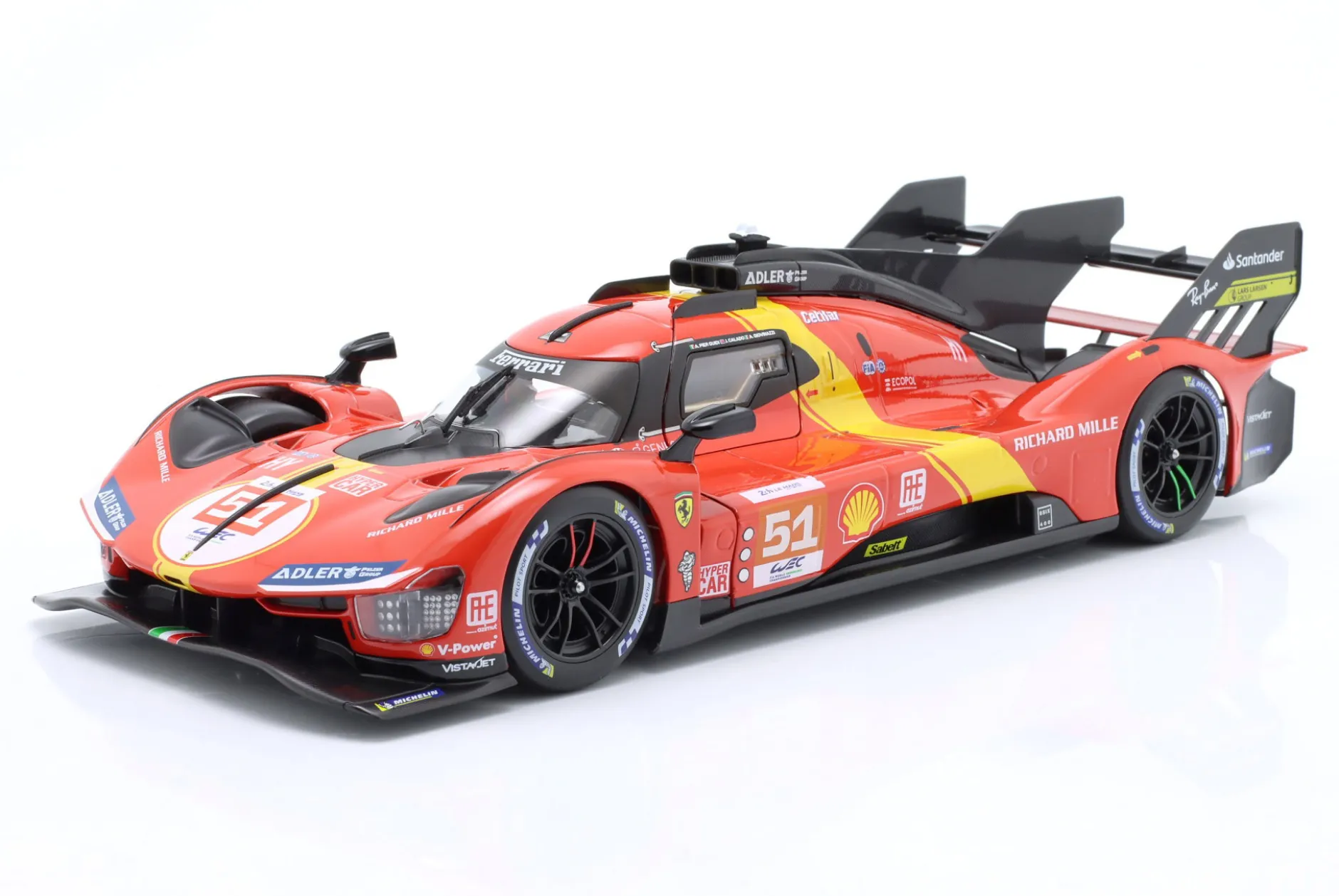 Ferrari 499P #51 Sieger 24h LeMans 2023 Pier Guidi, Calado, Giovinazzi 1:18 Bburago