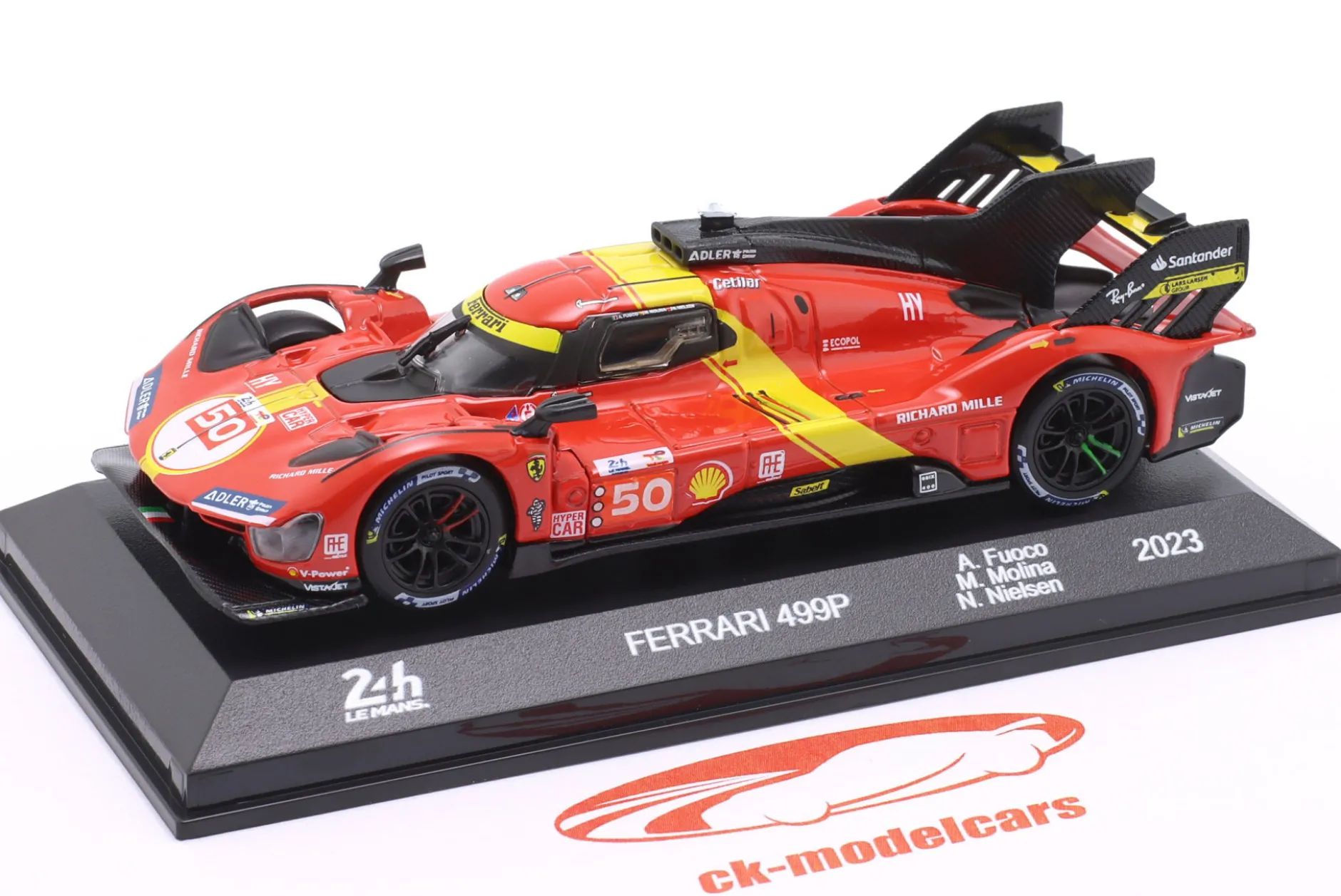 Ferrari 499P #50 5th 24h LeMans 2023 Fuoco, Nielsen, Molina 1:43 Altaya