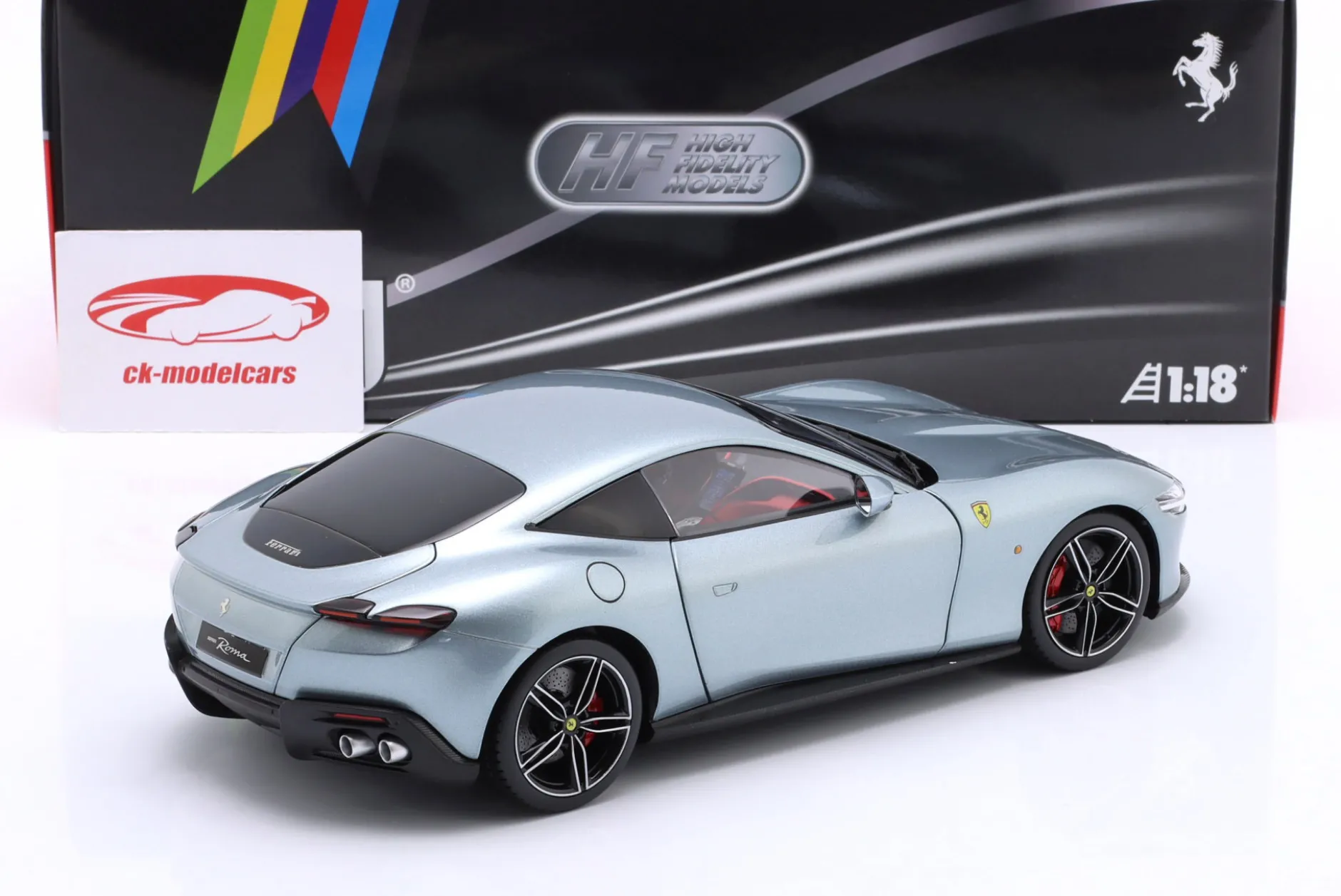 Ferrari Roma Baujahr 2019 titangrau metallic 1:18 Polistil