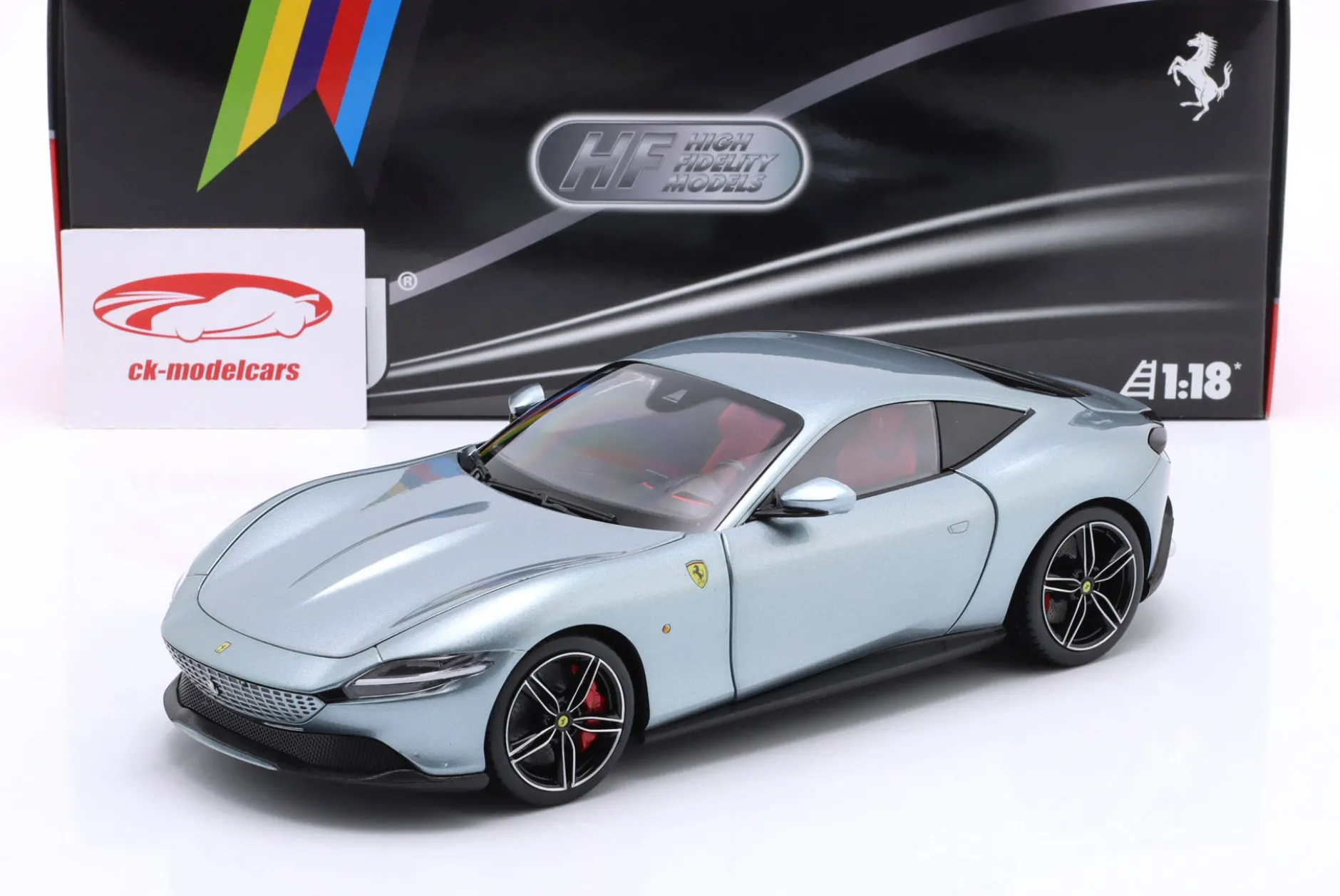 Ferrari Roma Baujahr 2019 titangrau metallic 1:18 Polistil