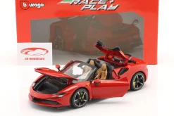 Ferrari SF90 Spider Baujahr 2021 rot 1:18 Bburago